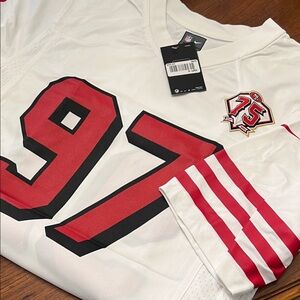 San Francisco 49ers Nick Bosa 75th Anniversary White Jersey